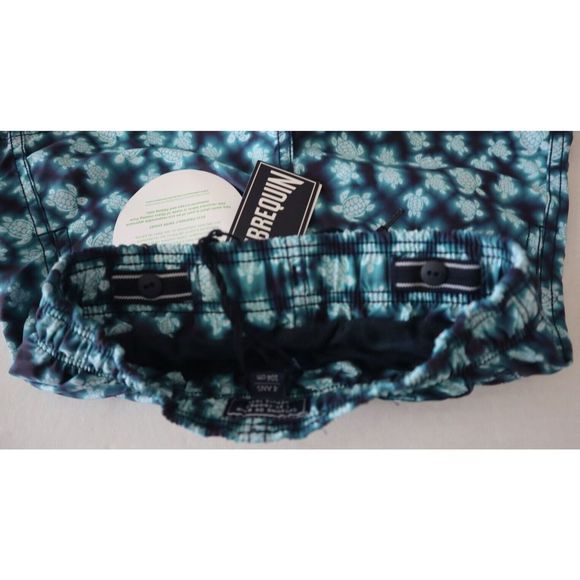 Vilebrequin JIMH2B40 Boy's Sz 4 Blue Marine Hazy Turtle Print Swim Trunks $145 - Picture 7 of 10